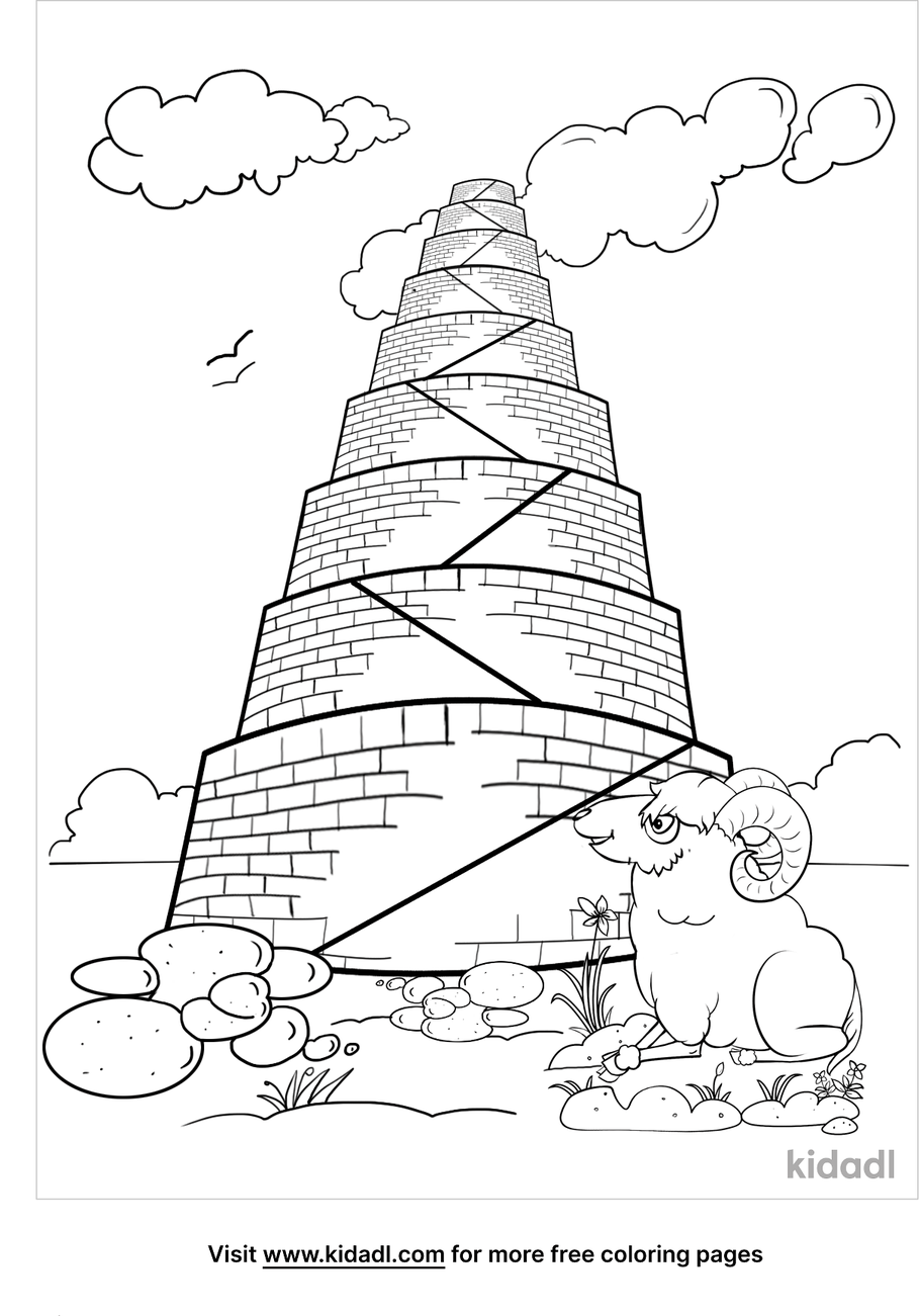 Tower Of Babel Coloring Pages Free 5