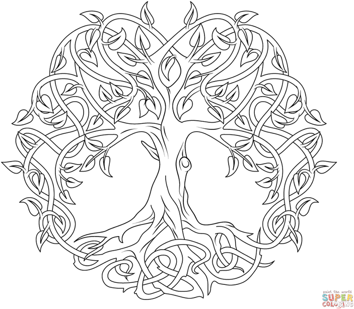 Tree Of Life Coloring Pages For Adults 6