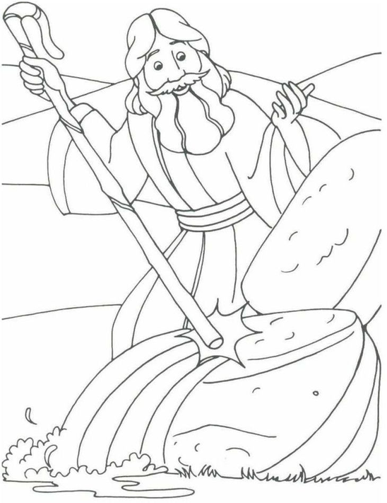 Water From The Rock Coloring Page 4