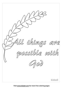 With God All Things Are Possible Coloring Page 4