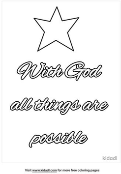 With God All Things Are Possible Coloring Page 6