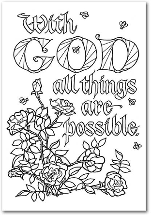 With God All Things Are Possible Coloring Page 8
