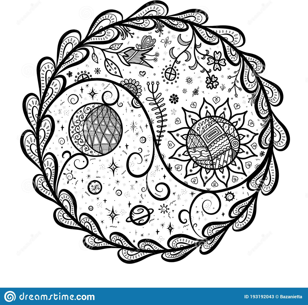 Yin Yang Coloring Pages For Adults 4