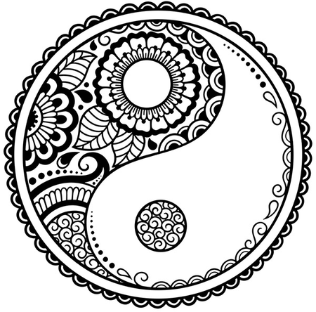 Yin Yang Coloring Pages For Adults 7