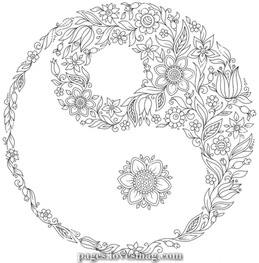 Yin Yang Coloring Pages For Adults 8