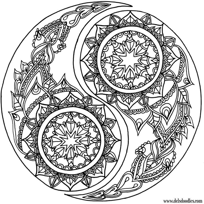 Yin Yang Coloring Pages For Adults 9