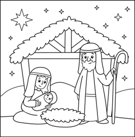 free coloring pages nativity