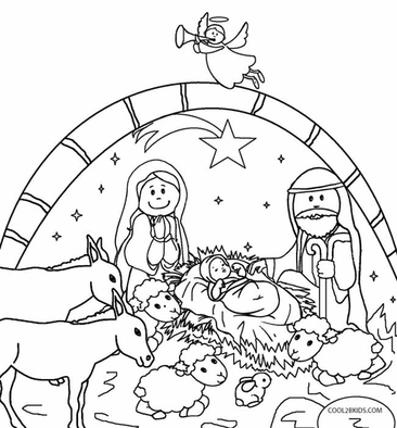 free coloring pages nativity 3