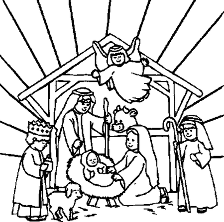 free coloring pages nativity 4