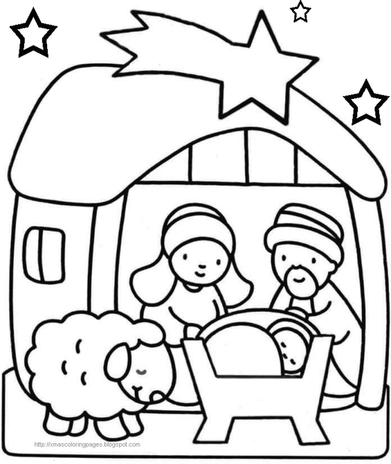 free coloring pages nativity 7