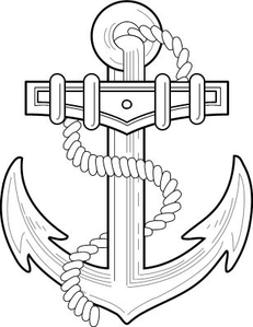 navy anchor coloring pages 1