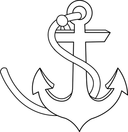 navy anchor coloring pages