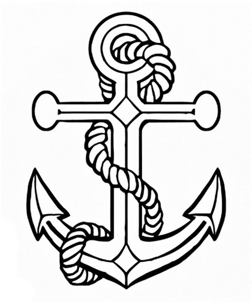 navy anchor coloring pages 5