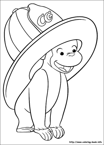 printable curious george coloring pages 1