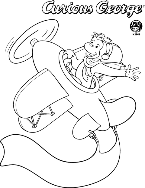 printable curious george coloring pages 2