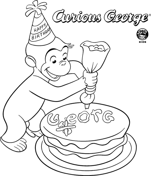 printable curious george coloring pages 4