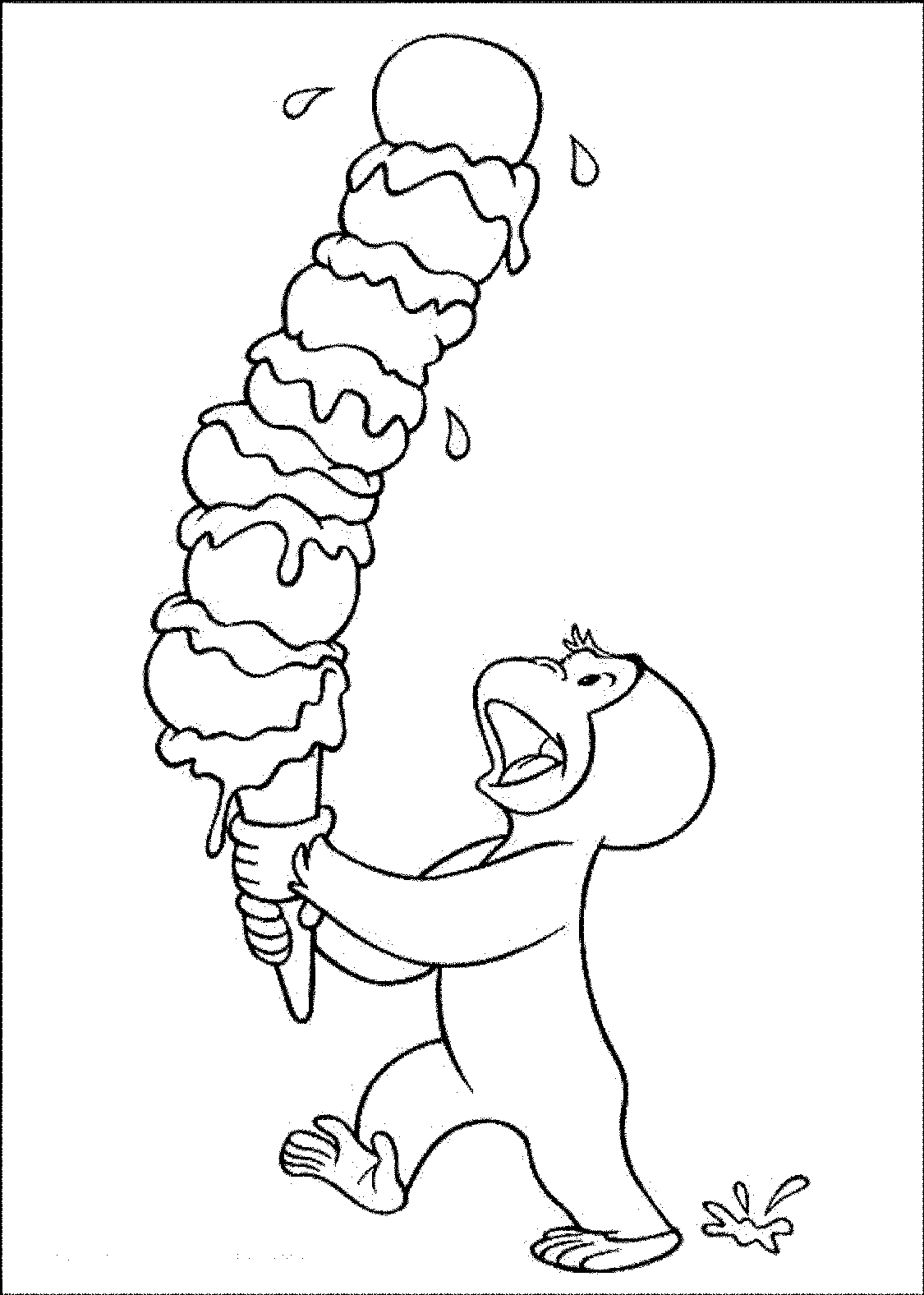 printable curious george coloring pages 7