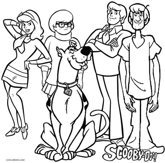 scooby doo coloring pages for kids 2