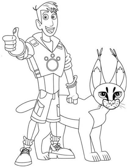 wild kratts coloring pages online 4