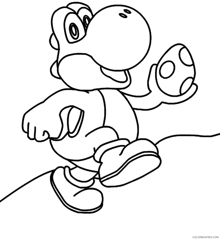 yoshi free coloring pages 2