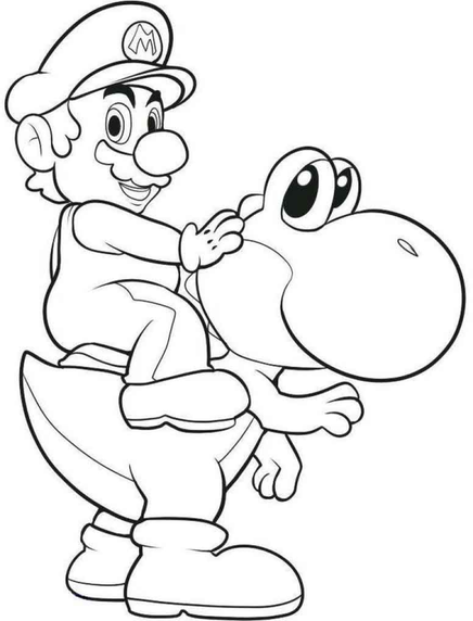 yoshi free coloring pages 4